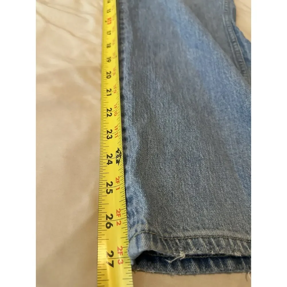 J. Crew High Rise Classic Vintage Light Wash Denim Jeans Womens Size 32 - Picture 7 of 8